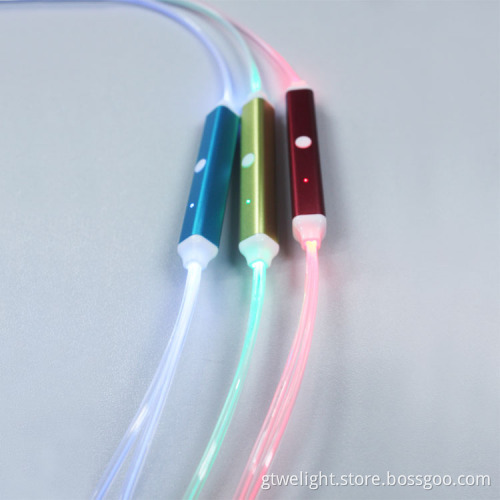 3different Color for Light Flashing Earphone in Ear Style